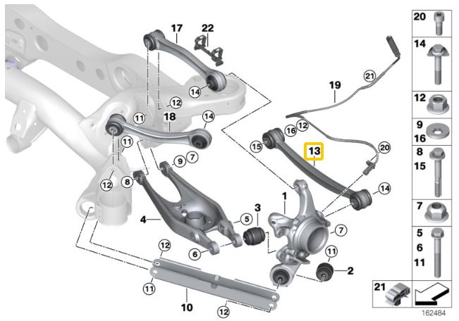 IRP - Braços de direção traseiros ajustáveis ​​BMW E8x M1, E9x M3 (IRPRSSA-9X)