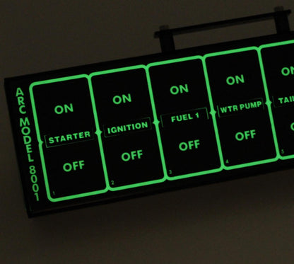 Auto Rod Controls - 8 Switch Overhead Control Module, Carbon Fiber Finish (8004R)
