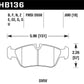 HAWK - FRONT BRAKE PAD HPS E36 NON-M, E46 NON-M, Z3 (HB136F.690)
