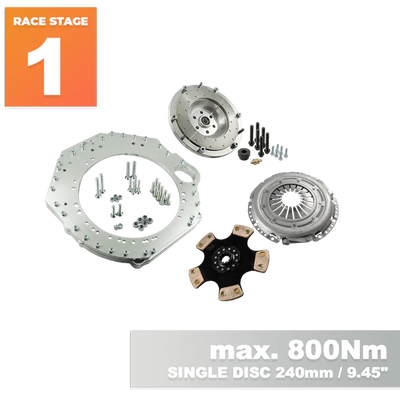 PMC Motorsport - RACE STAGE 1 GM Chevrolet V8 LS - BMW M50 S50 M52 S52 M54 - 240mm / 9.45" (RS1-LS-M50-SP)
