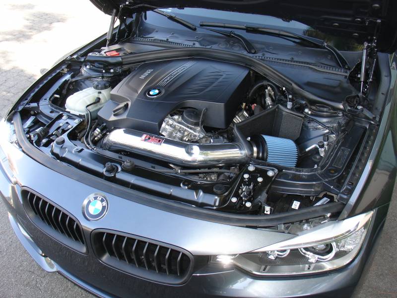 Injen - 12-13 BMW 335i (N55) 3.0L L6 (turbo) AUTO TRANS ONLY Wrinkle Black Short Ram Intake w/ MR Tech (SP1128WB)