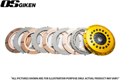 OS Giken - Nissan SKYLINE BNR34 R Series Quad Plate w/Floating Center Hub Clutch - Req. NS221-DH50M (NS221-DH5)