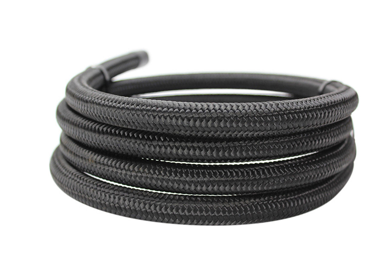 Desempenho ISR - Mangueira de nylon preta trançada 8AN - por pé (IS-8AN-BLK)