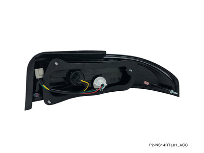P2M - NISSAN S14 ZENKI 3PCS SMOKED REAR TAIL LIGHT KIT (P2-NS14RTL01S-JY)