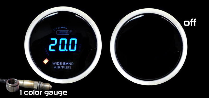Pro Sport Gauges - Wideband Digital Air Fuel Ratio kit-Blue LCD (PSAFRLCDWB4.9BLUWO)
