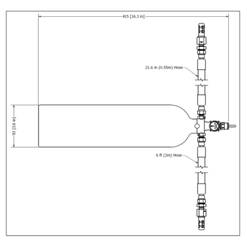 Lifeline EUA - Zero 360 SFI 17,1 5 lbs Mecânica + Ativação Automática Dupla - Tubulação de Alumínio ou Aço