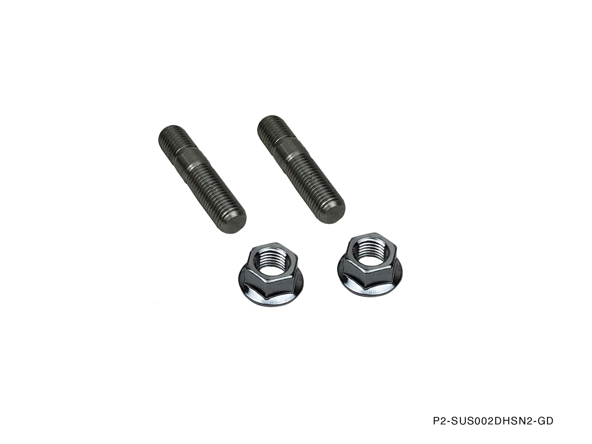 P2M - CONJUNTO DE PORCA DE CABEÇA DUPLA DE ESCAPE INOXIDÁVEL M10X1.25: CONJUNTO DE 2 PÇS(P2-SUS002DHSN2-GD)