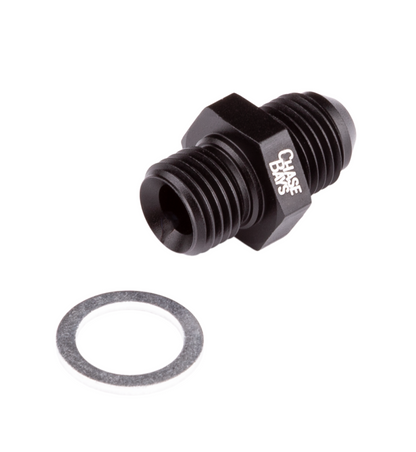 Chase Bays: adaptador de 14x1,5 a 6AN con arandela de presión de aluminio (CB-M14CRUSH) 