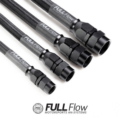 Nuke Performance - Mangueira de combustível trançada em aço inoxidável PTFE de nylon preto AN-6