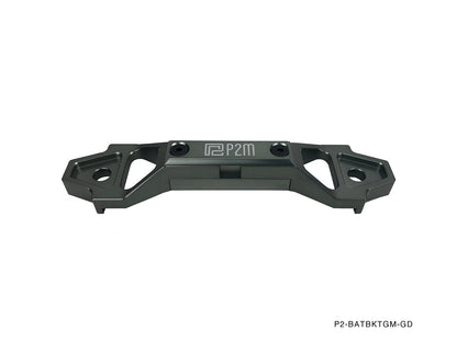 P2M - ADJUSTABL BILLET ALUMINUM BATTERY BRACKET GUN METAL (P2-BATBKTGM-GD)