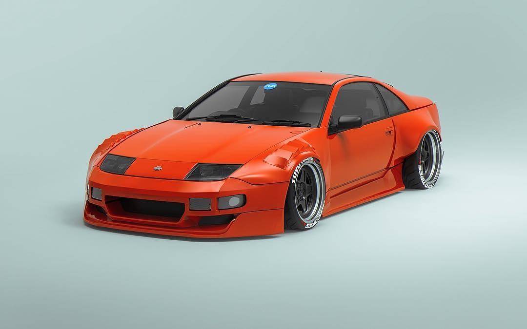 KBD - Nissan 300ZX 1990-1996 PMZ-K V2 Parachoques delantero de poliuretano de 1 pieza con labio (2+2 o 2+0) (37-6108)