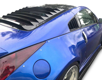 KBD - Nissan 350Z 2003-2008 KBD Alças de janela de poliuretano de 2 peças com persianas (37-6090)