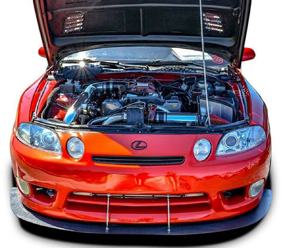 KBD - Lexus SC SC300 SC400 1992-2000 KBD estilo 2 peças de poliuretano 50mm pára-lamas dianteiros (37-6054)