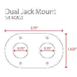 Rugged Radios - Dual Headset / Helmet Nexus Jack Flush Mount