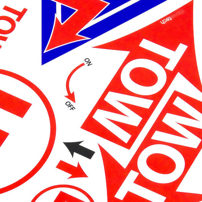 Racetech - Motorsport Decal Set - Emergency, OFF & Tow Sticker Packs