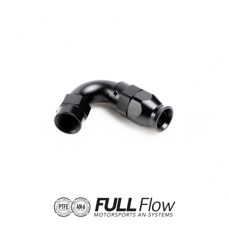 Nuke Performance - Encaixe de extremidade de mangueira de PTFE de alto fluxo 120 graus