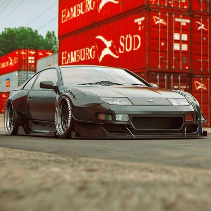 KBD - Nissan 300ZX 1990-1996 PMZ-K V2 Parachoques delantero de poliuretano de 1 pieza con labio (2+2 o 2+0) (37-6108)