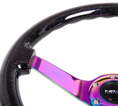 NRG - 350MM 3" DEEP DISH WOOD GRAIN STEERING WHEEL