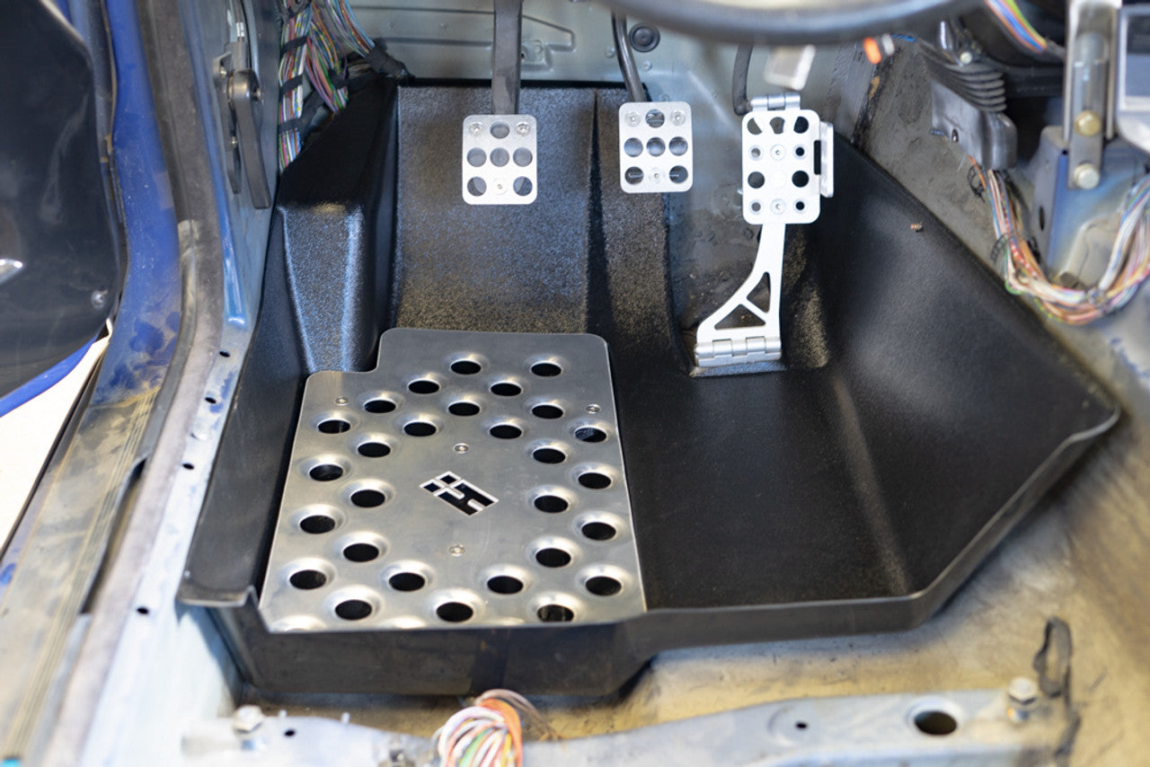 HARD Motorsport - BMW E36 Full Racing Footwell w Aluminum Floor Plate - DRIVER (E36FTWELL2D.DRIVER)