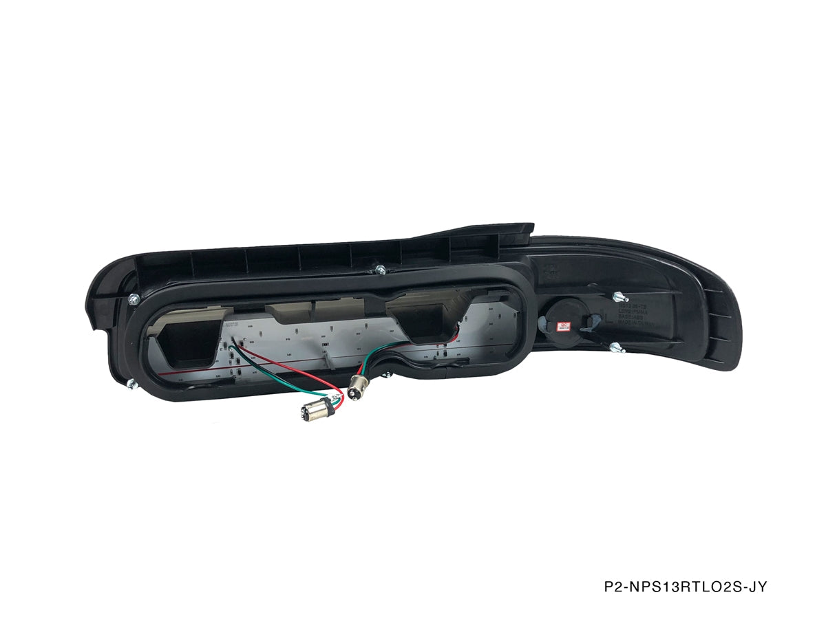 P2M - NISSAN S13 SILVIA 2PCS SMOKED REAR TAIL LIGHT KIT [LED VERSION] (P2-NPS13RTL02S-JY)