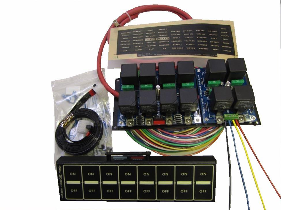 Controles automáticos de varillas: apagado por baja presión de aceite con anulación de arranque controlado para controles táctiles planos (8001DP)