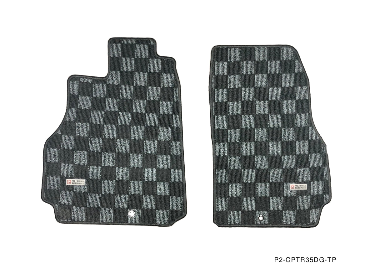 P2M - NISSAN R35 GTR RACE FLOOR MATS : DARK GREY (P2-CPTR35DG-TP)