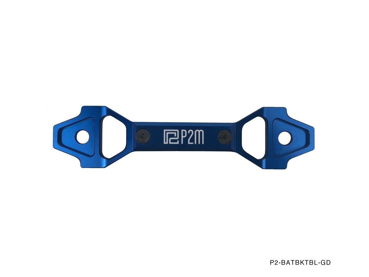 P2M - SUPORTE DE BATERIA DE ALUMÍNIO BILLET AJUSTÁVEL AZUL (P2-BATBKTBL-GD)