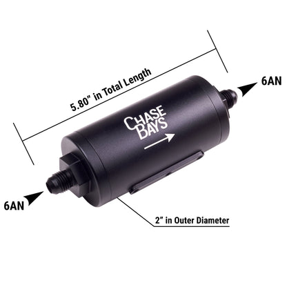 Chase Bays - High Flow 6AN Fuel Filter (CB-U-06FF)