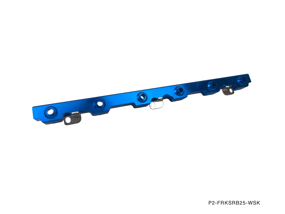P2M - NISSAN RB25DET BILLET ALUMINUM FUEL RAIL KIT - SIDE FEED (P2-FRKSRB25-WSK)