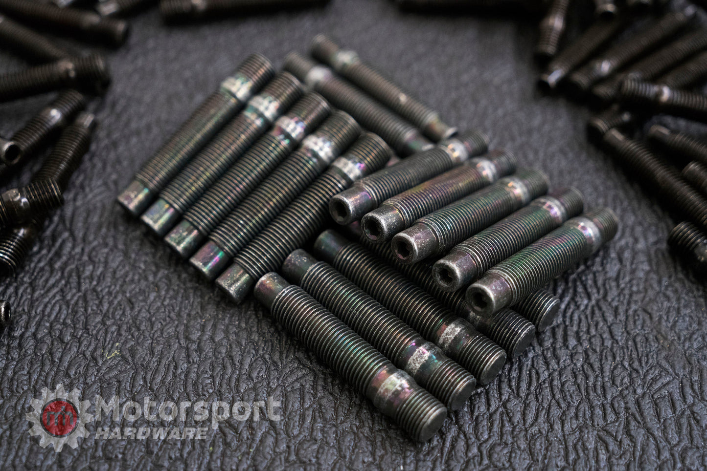 Motorsport Hardware - *CONVERSION STUD 14×1.25-14×1.5* 78mm Black Bullet Nose Stud Kit