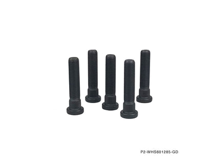 P2M - NISSAN 12.85MM KNURL ESTENDIDO PARAFUSOS DE RODA: M12X1.25 ROSCA (P2-WHS601285-GD)
