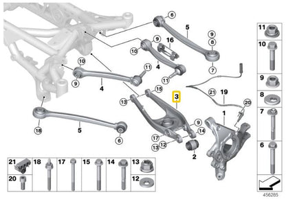 IRP - Rear lower camber arms (made of aluminium) BMW F87 M2, F80 M3, F82/83 M4