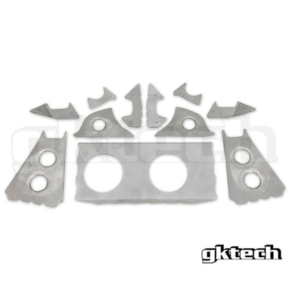 GKTech - V2 R32 GT-R SKYLINE SUBFRAME SOLDADO EM PLACAS DE REFORÇO (GTRX-SUBF)