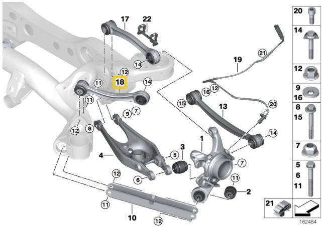 IRP - Hastes de guia traseiras ajustáveis ​​BMW E8x M1, E9x M3 (IRPRSGR-9X)
