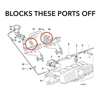 Race German -  M52/S52 Egr Block Off Plates