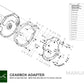 PMC Motorsport - Adapter kit BMW M60 - BMW M50 S50 M52 S52 M54 - 240mm / 9.45" (A-M60-M50-240)
