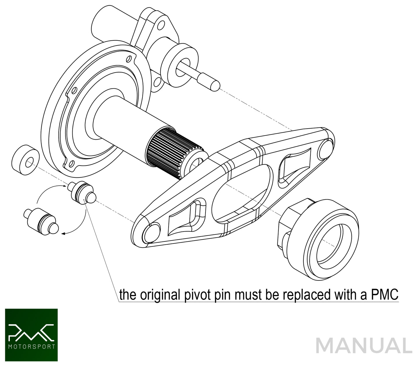PMC Motorsport - Adapter kit Toyota UZ - BMW M50 S50 M52 S52 M54 - 240mm / 9.45" (A-UZ-M50-240)