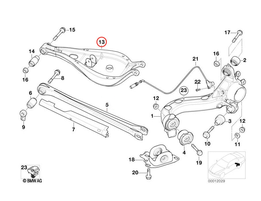 PMC Motorsport - Rear Upper adjustable control arms (camber arms) BMW E36 E46 Uniball