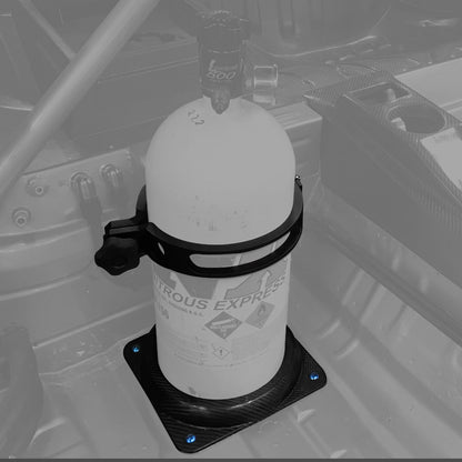 HGK Racing - Universal NOS Bottle Base Plate [Carbon Fiber]
