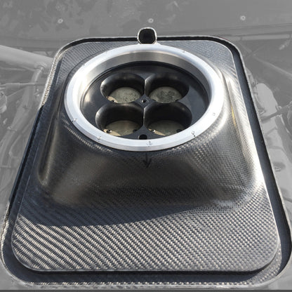 HGK Racing - Carbon Sprint Car Air Filter Base Plate For Carburetor Type Intake [Carbon Fiber]