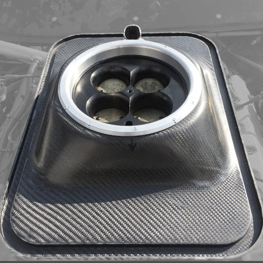 HGK Racing - Carbon Sprint Car Air Filter Base Plate For Carburetor Type Intake [Carbon Fiber]