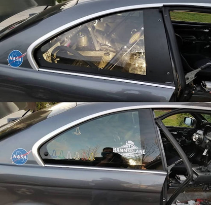HARD Motorsport - Vidros traseiros de policarbonato resistente à abrasão BMW E46 Coupe - PAR (E46RWINDW2D)