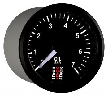 AutoMeter - OIL PRESS, 52MM, BLACK, 0-7 BAR, MECHANICAL, M10 (M) (ST3101)