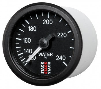 AutoMeter - WATER TEMP, 6 FT., MECHANICAL, 52MM, BLACK, 120-240 °F, 6 FT., MECHANICAL, 1/2" NPT (M) (ST3108)