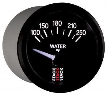 AutoMeter - WATER TEMP, ELECTRIC, 52MM, BLK, 100-250 °F, AIR-CORE, 1/8" NPTF (ST3208)