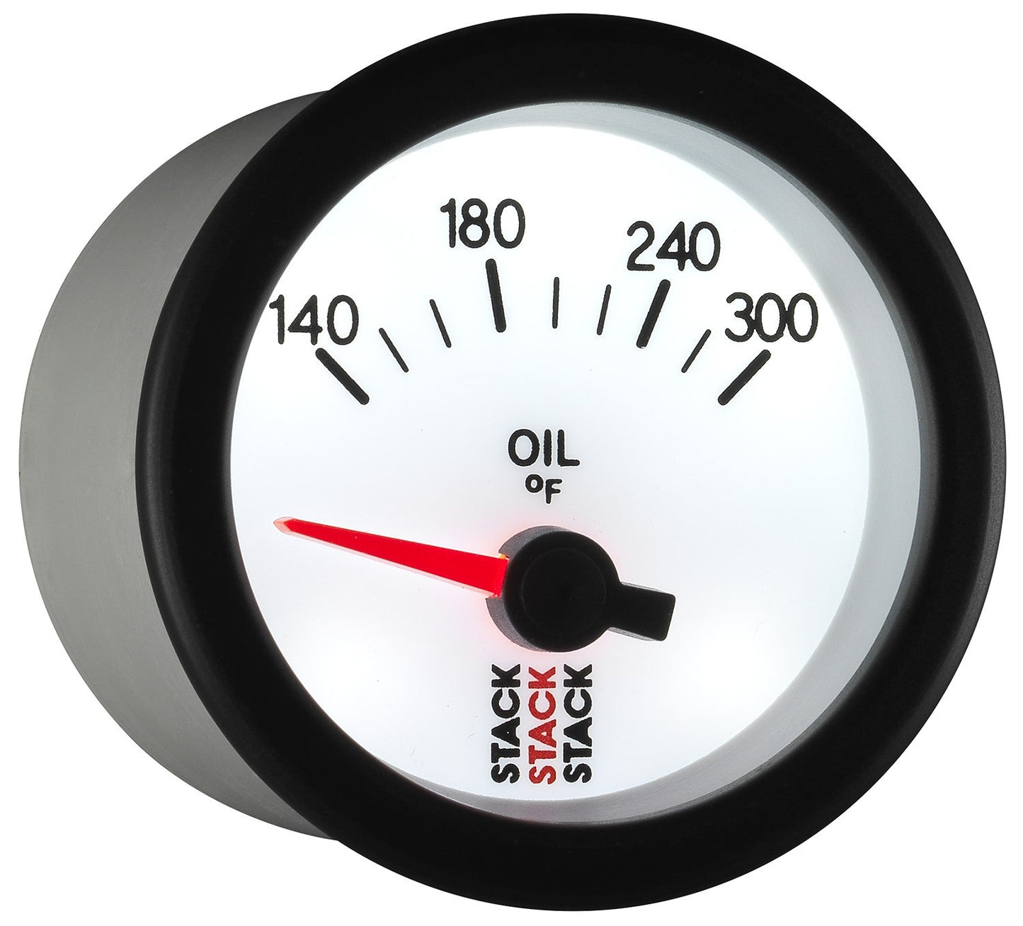 AutoMeter - OIL TEMP, ELECTRIC, 52MM, WHT, 140-300 °F, AIR-CORE, 1/8" NPTF (ST3260)