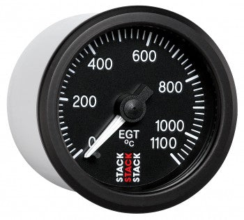AutoMeter - EXHAUST GAS TEMP, PRO STEPPER MOTOR, 52MM, BLK, 0-1100 °C (ST3313)