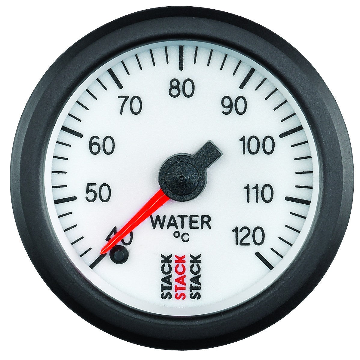 AutoMeter - WATER TEMP, PRO STEPPER MOTOR, 52MM, WHT, 40-120 °C, 1/8" NPTF MALE (ST3357)