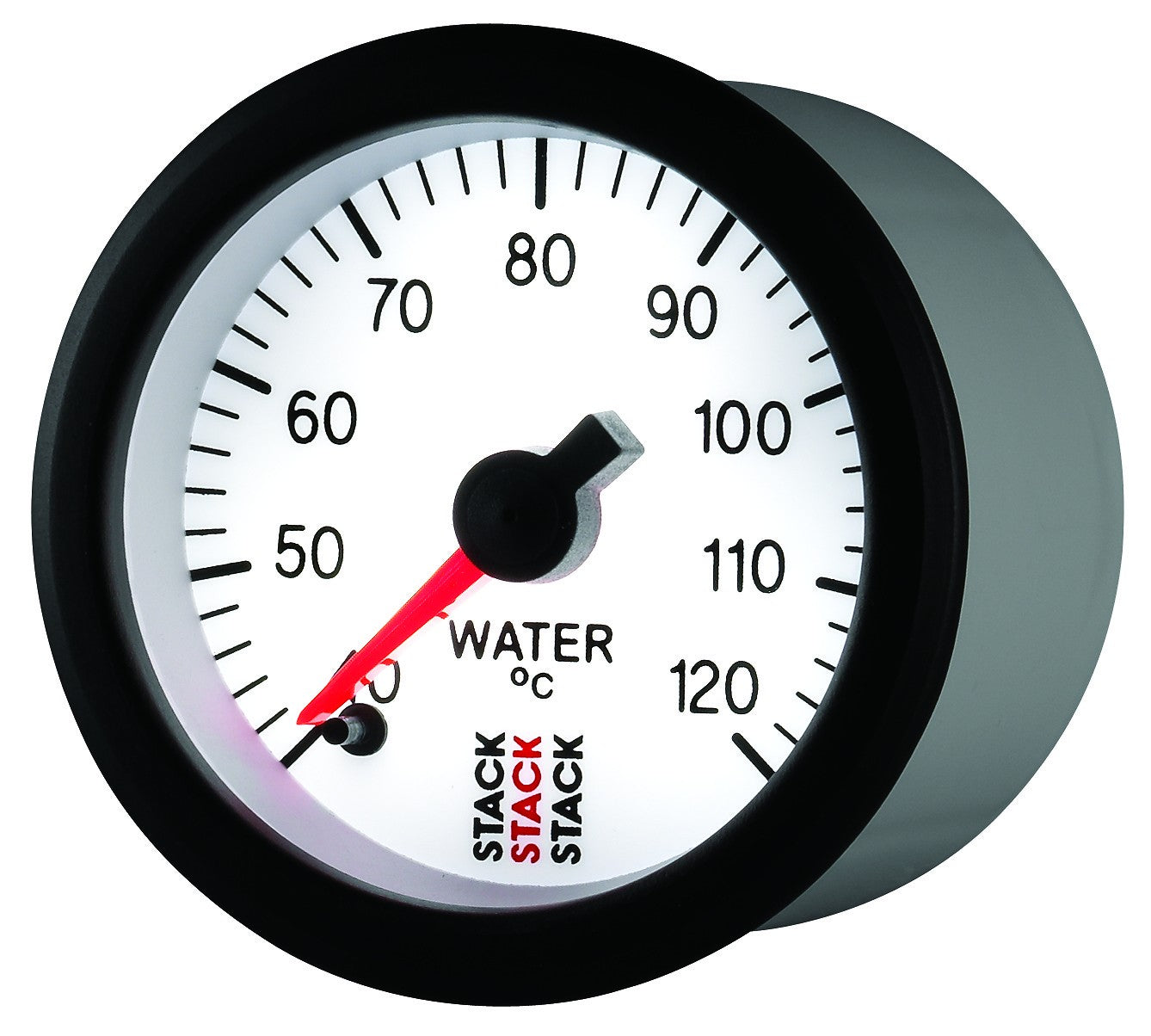 AutoMeter - WATER TEMP, PRO STEPPER MOTOR, 52MM, WHT, 40-120 °C, 1/8" NPTF MALE (ST3357)