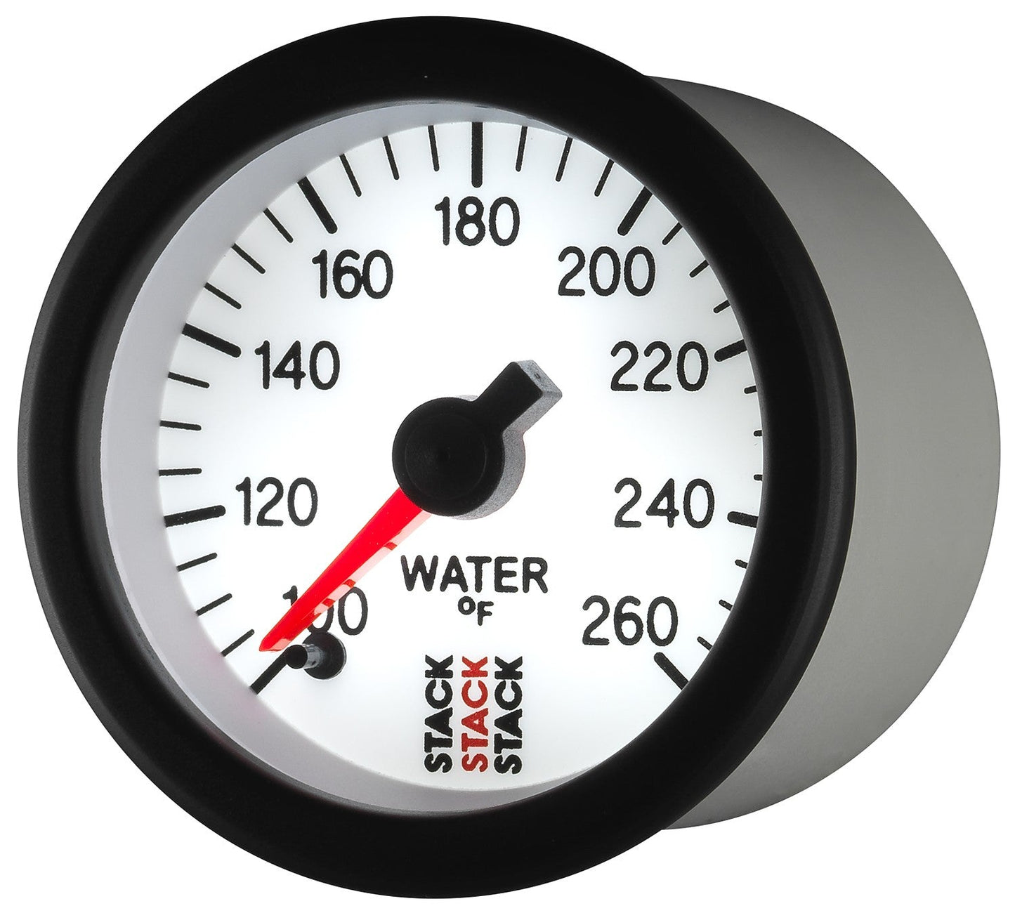 AutoMeter - WATER TEMP, PRO STEPPER MOTOR, 52MM, WHT, 100-260 °F, STEPPER MOTOR, 1/8" NPTF MALE (ST3358)